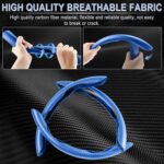 Amiss 3pcs Carbon Fiber Anti-Skid Steering Wheel Cover, Waterproof & Segmented Butterfly Design, Universal 99% Vehicle Wheel Cover Protector, Car Interior Accessories, Blue - Image 3