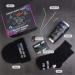 CAKKA Gamer Gifts, 8PCS Cool Gaming Gift Bulk Set Includes Tumbler Straw Beanie Socks Key Chain Thanks Card Gift Box, Christmas Gifts for Teen Teenage Boys Men Idea - Image 3