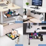 KDD Under Desk Organizer - 360° Rotating Clamp-On Tray with Headphone Hook, Phone & Tablet Holder, Cup Holder, and Cable Management - No Drilling Desk Storage Accessories for Office and Home - Image 8