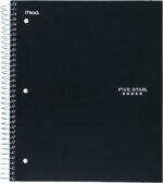 Five Star 06210 Wirebound 3-Subject Notebook, College Rule, 11 x 8 1/2, 150 Sheets, Assorted - Image 3