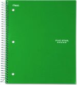 Five Star 06210 Wirebound 3-Subject Notebook, College Rule, 11 x 8 1/2, 150 Sheets, Assorted - Image 5