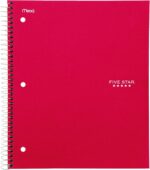 Five Star 06210 Wirebound 3-Subject Notebook, College Rule, 11 x 8 1/2, 150 Sheets, Assorted - Image 7