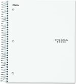 Five Star 06210 Wirebound 3-Subject Notebook, College Rule, 11 x 8 1/2, 150 Sheets, Assorted - Image 8