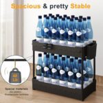 Sevenblue 2 Pack Under Sink Organizer, Under Bathroom Cabinet Organizer with Hooks Hanging Cup, Multi-Purpose Storage Shelf for Kitchen Bathroom, Black - Image 4