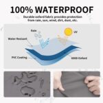 Easy-Going Outdoor Sofa Cover Heavy Duty Patio Furniture Loveseat Couch Bench Cover Windproof Durable (70Wx38Dx35H inch, Gray/Dark Gray) - Image 4