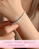 Eryuor Cubic Zirconia Tennis Bracelet for Women Christmas Anniversary Valentines Birthday Gifts for Daughter Wife Girlfriend Her - Image 3