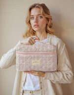 HBselect Quilted Makeup Bag, 3PCS Cotton Large Travel Makeup Bag, Cute Floral Coquette Make up Bag Cosmetic Bag Toiletry Bag for Women Girls - Image 8