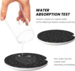 GACCAP Car Coasters for Cup Holders, 2 Pack Absorbent Ceramics Anti Slip Universal 2.56 Inch Car Cup Coaster for Women Men, Car Interior Accessories - Black Leopard Cheetah Print - Image 5
