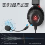 EKSA E900 Pro USB Gaming Headset for PC - Computer Headset with Detachable Noise Cancelling Mic, 7.1 Surround Sound, 50MM Driver - Headphones with Microphone for PS4/PS5, Xbox One, Laptop, Office - Image 4