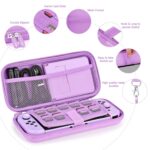 Younik Switch Accessories Bundle, 17 in 1 Purple Switch Accessories Kit for Girls Include Switch Carrying Case, Adjustable Stand, Protective Case for Switch Console & J-Con - Image 4