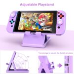 Younik Switch Accessories Bundle, 17 in 1 Purple Switch Accessories Kit for Girls Include Switch Carrying Case, Adjustable Stand, Protective Case for Switch Console & J-Con - Image 7
