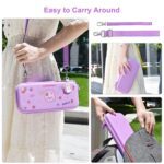 Younik Switch Accessories Bundle, 17 in 1 Purple Switch Accessories Kit for Girls Include Switch Carrying Case, Adjustable Stand, Protective Case for Switch Console & J-Con - Image 8