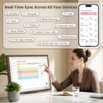 21.5 Inch Digital Calendar Chore Chart with Touchscreen - Full HD Interactive Display, Wall & Desk Mountable Family Planner, to-Do List & Meal Planner, Digital Picture Frame Gifts for Women Mom - Image 4