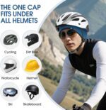 Skull Cap Helmet Liner, Winter Thermal Cycling Cap for Men & Women, Lightweight Cycling Hat for Biking Running Outdoor Work - Image 5