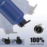 64oz Insulated Water Bottle (Cold for 48 Hrs),BPA Free&Leak Proof,Half Gallon Stainless Steel Water Flask,Water Jug with Straw Spout Lids for Gym,Hiking,Camping,Deep Blue - Image 6