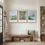 Framed Christian Wall Art Set of 3, Psalm Bible Verse Canvas Prints with Monet Style Landscape Paintings, Scripture Artwork for Living Room Bedroom Office, 16x24 Inch - Image 5