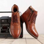 Arkbird Mens Chelsea Boots, Stylish and Comfort Leather Chukka Ankle Boots with Zipper - Image 7