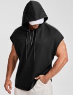 JMIERR Men's Drawstring Hooded Shirts - Casual Loose Fit Cotton Hoodies Tee Shirt for Daily Wear - Image 3