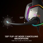 EKSA E1000 USB Gaming Headset for PC, Computer Headphones with Microphone/Mic Noise Cancelling, 7.1 Surround Sound, RGB Light - Wired Headphones for PS4, PS5 Console, Laptop, Call Center - Image 5