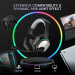 EKSA E1000 USB Gaming Headset for PC, Computer Headphones with Microphone/Mic Noise Cancelling, 7.1 Surround Sound, RGB Light - Wired Headphones for PS4, PS5 Console, Laptop, Call Center - Image 8