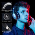 EKSA E1000 USB Gaming Headset for PC, Computer Headphones with Microphone/Mic Noise Cancelling, 7.1 Surround Sound, RGB Light - Wired Headphones for PS4, PS5 Console, Laptop, Call Center - Image 9