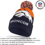 Ultra Game Adults NFL Official Super Soft Winter Beanie Knit Hat With Warm Touch Screen Gloves - Image 3