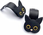 MaPctSy Car Seat Headrest Hooks - Cute Cartoon Cat Hook Vehicle Hanger for Purses, Bags, Coats, Umbrellas Holder (2pc Black) - Image 7