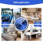 YOUNGFLY Mini Car Clock Stick on Dashboard Luminous Tiny Vent Analog Small Pocket Decorations Motorcycle Clock Watch for Bike Boat Motorcycle Home Vehicle (Black, Blue) - Image 7