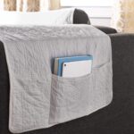 SureFit Heirloom Quilted Cotton Furniture Cover with Scallop Edge, Loveseat Cover, Pet Friendly, Machine Washable, Gray, - Image 4