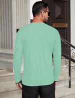 Hardaddy Men's Color Block Pullover Crew Neck Long Sleeve Tee Shirts with Pocket - Image 6