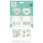 Disney Baby Bottles and Pacifiers Set – 2 Hourglass-Shaped 11oz Bottles + 2 Orthodontic Pacifiers – Officially Licensed Mickey, Minnie, Pooh & Dumbo Designs – BPA-Free Feeding Gift Set - Image 3