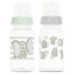 Disney Baby Bottles and Pacifiers Set – 2 Hourglass-Shaped 11oz Bottles + 2 Orthodontic Pacifiers – Officially Licensed Mickey, Minnie, Pooh & Dumbo Designs – BPA-Free Feeding Gift Set - Image 6