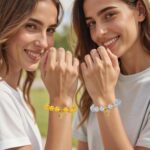AVJUTER Firefly Bracelet Bow Charm Bracelet for Women Gold Colored Handmade Preppy Bracelet Stretch Romantic Jewelry Gift - Image 5