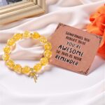 AVJUTER Firefly Bracelet Bow Charm Bracelet for Women Gold Colored Handmade Preppy Bracelet Stretch Romantic Jewelry Gift - Image 6