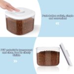 LEAWALK 5-8Lbs/5.28Qt/5L Airtight Dog Cat Food Storage Container and Pet Storage Bin BPA-Free. PET Clear Stackable Dog Treat Containers for Pet Food/Rice/Dry/Cereals/Flour/Sugar/Bread, etc (Medium - Image 7