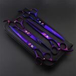 Purple Dragon Professional 7.0 inch 4PCS Pet Grooming Scissors Kit Japan Premium Steel Straight & Curved & Thinning Blade Dog Hair Cutting Shears Set with Case - Image 9