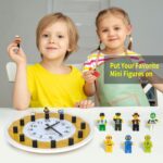 Yanscian Wall Clock with Minifigures Silent Non-Ticking Display Case Frame Building Block DIY Wall Decor for Kids Room Bedrooms (24 Minifigures Included) - Image 6