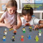 Yanscian Wall Clock with Minifigures Silent Non-Ticking Display Case Frame Building Block DIY Wall Decor for Kids Room Bedrooms (24 Minifigures Included) - Image 7