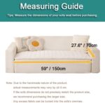 Awjcsv Couch Cover for Dogs Washable, Fuzzy Pet Couch Covers for 2 Cushion Sofa Pet Friendly, Non Slip Sofa Cover (White, 27.6" x 59"/70 x 150cm) - Image 4