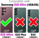 Asuwish Phone Case for Samsung Galaxy S22 Ultra 5G Wallet Cell Flip Cover with Tempered Glass Screen Protector Flower Card Holder Slot Stand ID S22ultra 22S S 22 S22ultra5g 6.8 A Flower - Image 3