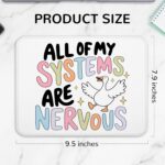 FGFK Funny Silly Goose Meme Mouse Pad, All of My Systems Are Nervous Mental Health Anxiety Relief Mouse Pads for Work Wireless Mouse Computers Laptop Desk Accessories, 9.5x7.9 Inch - Image 4