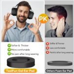 ToolFun Gel Ear Pad Bluetooth Hearing Protection Headphones, 30dB SNR, 1200mAh Rechargeable Battery for 120H Playtime - Image 4