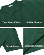 COOFANDY Men's Knit Shirts Short Sleeve Button Down Polo Shirt Fashion Casual Summer Beach Shirts - Image 7