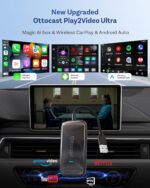 OTTOCAST Play2Video Ultra Wireless CarPlay Android Auto Adapter AI Box, Video Player Built-in Netflix/YouTube/IPTV, Plug & Play Streaming Device for Car - Image 3