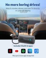 OTTOCAST Play2Video Ultra Wireless CarPlay Android Auto Adapter AI Box, Video Player Built-in Netflix/YouTube/IPTV, Plug & Play Streaming Device for Car - Image 5