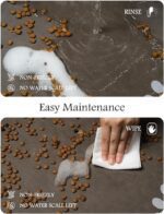 Pet Feeding Mat-Absorbent Dog Mat for Food and Water Bowl-No Stains Quick Dry Water Dispenser Mat-Dog Accessories Pet Supplies-Bowl for Messy Drinkers（Brown,12"x19" - Image 5