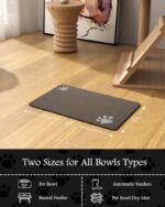 Pet Feeding Mat-Absorbent Dog Mat for Food and Water Bowl-No Stains Quick Dry Water Dispenser Mat-Dog Accessories Pet Supplies-Bowl for Messy Drinkers（Brown,12"x19" - Image 8