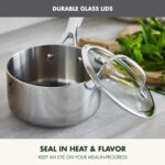 GreenPan Valencia Pro Tri-Ply Stainless Steel 10 Piece Cookware Set, Induction Ready Pots & Pans, Mirror Finish, Dishwasher Safe & Oven/Broiler Safe to 600F, Compatible with All Cooktops, Silver - Image 9