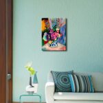 Wieco Art Canvas Prints Wall Art Still Life of Peonies in a Vase 1907 by Henri Matisse Abstract Canvas Art Print for Wall Decor and Home Office Decorations - Image 3