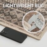 NICETOWN 8x10 Ultra-Thin Brown Oriental Rug for Bedroom, Tumble Washable Area Rugs 8x10, Boho Non-Slip Vintage Living Room Rugs, Oriental Carpet Entrance for Kitchen, Laundry, Bathroom, Bedroom - Image 6